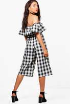 Thumbnail for your product : boohoo Petite Off The Shoulder Culotte Jumpsuit