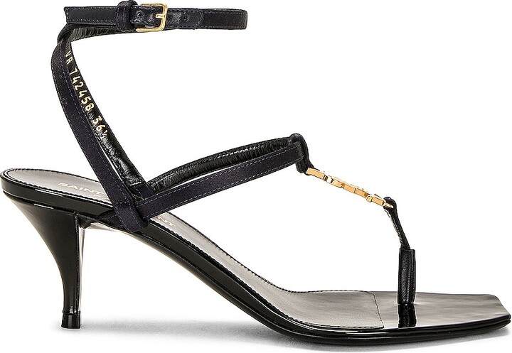 Saint Laurent Cassandra 60 Sandal in Navy