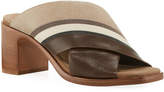 Thumbnail for your product : Brunello Cucinelli Colorblock Crisscross Sandals