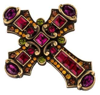 Jay Strongwater Crystal Christian Cross Pin