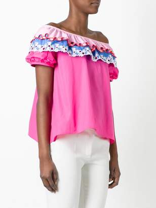 Peter Pilotto embroidered off the shoulder top