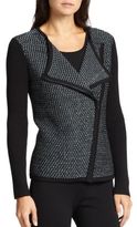 Thumbnail for your product : St. John Tweed Moto Cardigan