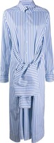 Thumbnail for your product : Jil Sander Pinstriped Tie-Waist Shirt Dress