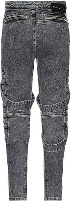 Balmain Multi-strap Used Black Slim Jeans in Black