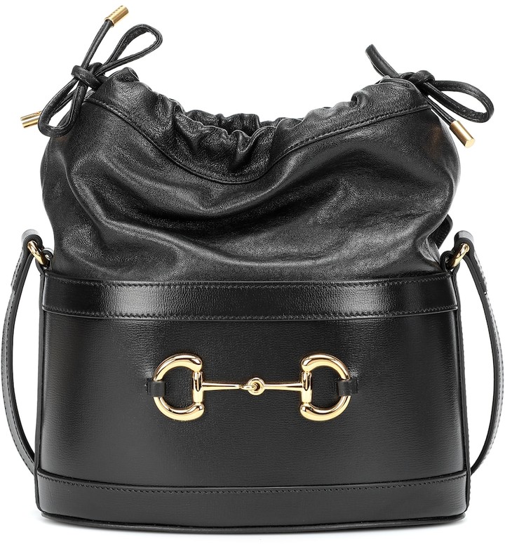 Gucci 1955 Horsebit leather bucket bag - ShopStyle
