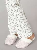 Thumbnail for your product : Dorothy Perkins Pink Popcorn Wool Mule Slipper