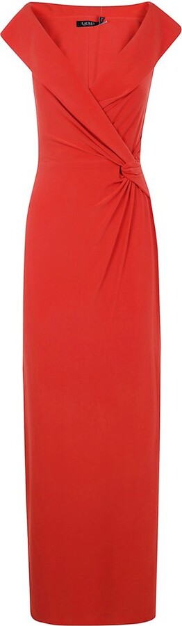 Lauren Ralph Lauren V-Neck Sleeveless Maxi Dress