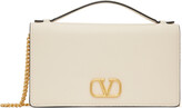 Thumbnail for your product : Valentino Garavani Off-White VLogo Shoulder Bag