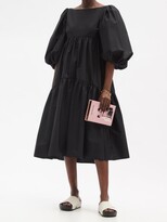 Thumbnail for your product : Cecilie Bahnsen Helena Balloon-sleeve Organic-cotton Midi Dress - Black