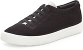 Thumbnail for your product : Vince Canyon Suede Slip-On Sneaker, Black/Bone