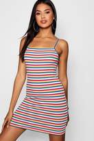 Thumbnail for your product : boohoo Rainbow Stripe Mini Dress