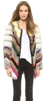 Thumbnail for your product : Elizabeth and James Tarra Multi Fur Coat