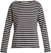 Black and White Striped Full Sleeve Shirt