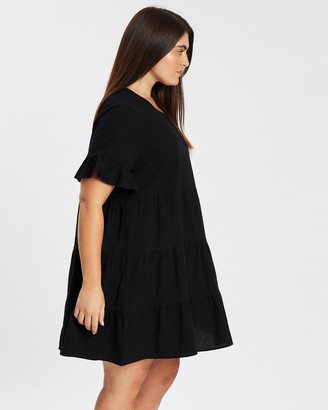 Atmos & Here Women's Black Mini Dresses - Lily Smock Dress