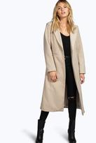 Thumbnail for your product : boohoo Lily Wool Duster Coat