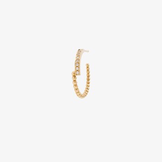 Kimai 18K Yellow Gold Perla Diamond Hoop Earring