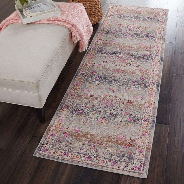 Dunelm Vintage Kashan 1 Runner Grey ShopStyle Hallway Rugs