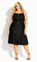 Thumbnail for your product : City Chic Wild Buttons Dress - black