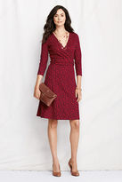 Thumbnail for your product : Lands' End Women's 3/4-sleeve Pattern Ponté Wrap Dress
