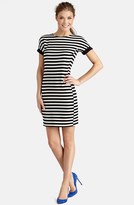 Thumbnail for your product : Donna Morgan Stripe Ponte Sheath Dress