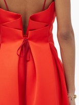 Thumbnail for your product : Maison Rabih Kayrouz High-neck Pleated Faille Gown - Red