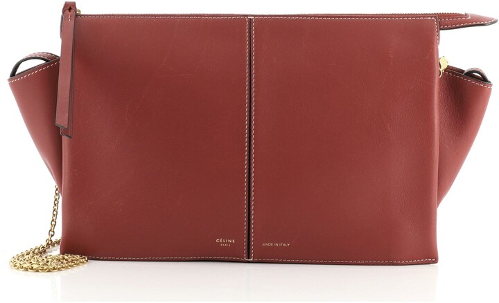 celine tri fold clutch on chain