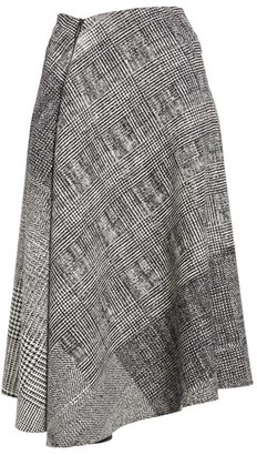 Jason Wu Women's Mixed Print Asymmetric Wool Skirt
