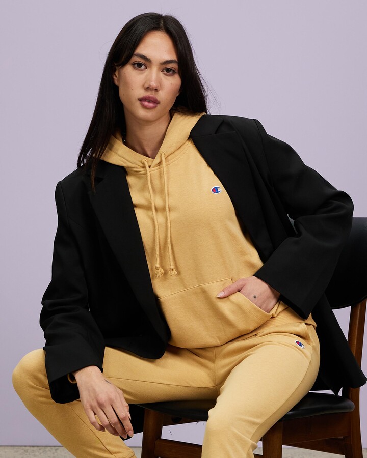 Champion Women's Brown Hoodies Lightweight Terry Hoodie Size S