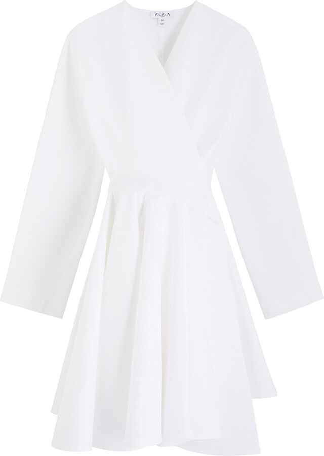 Alaia Wrap Crepe Mini Dress