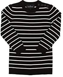 Little Remix Kids' Aza Striped Merino Wool Sweater - Black