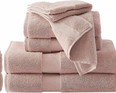 Hokku Designs LuxPlush Turkish Cotton 6-Piece Towel Set - Bath Hand Wash Cloths - Blush