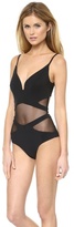 Thumbnail for your product : Zimmermann Sundown Bonded Plunge One Piece Swimsuit