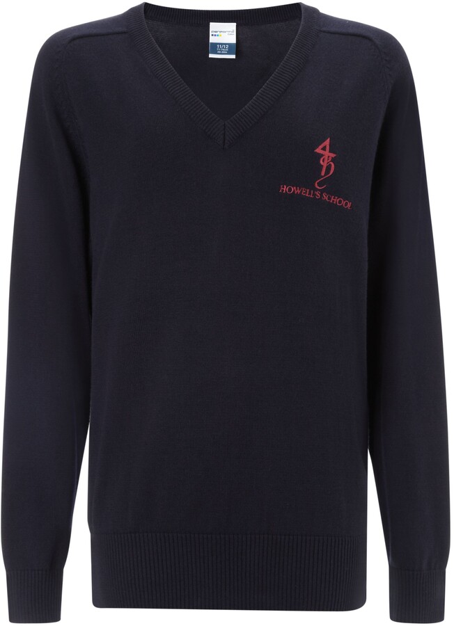 navy v neck jumper ladies
