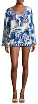 Thumbnail for your product : Camilla Long-Sleeve Cape Playsuit, Ring Of Roses