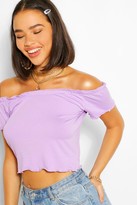 Thumbnail for your product : boohoo Shirred Off Shoulder Top