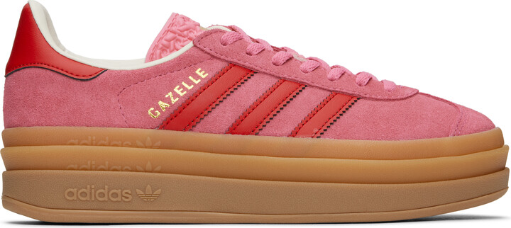 adidas Kids Big Kids Pink & Red Gazelle Bold Sneakers