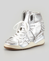 Thumbnail for your product : Ash Freak Metallic Studded Sneaker, Silver