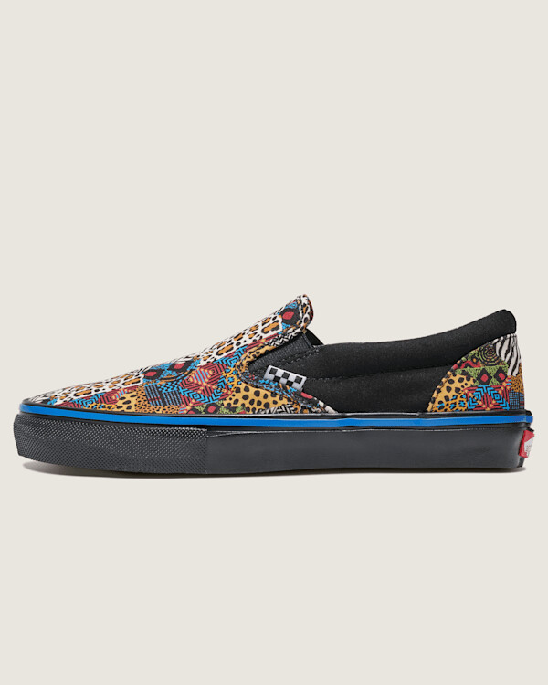 Vans Customs Skate Slip-On Shoes - 3.5 Boys / 5.0 Women