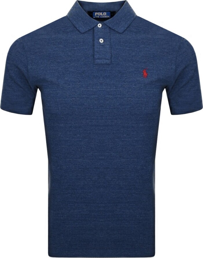 blue polo top