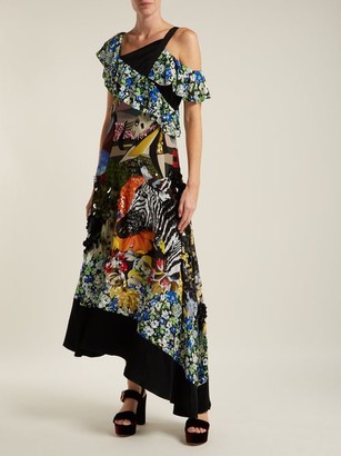 Mary Katrantzou Carmen Sequin-embellished Silk-chiffon Dress - Multi