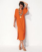 Thumbnail for your product : Joan Vass Keyhole-Front Long Dolman Dress, Petite