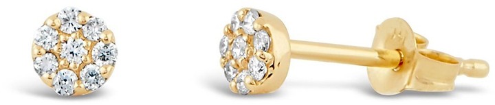 Dinny Hall Shuga 14k Gold Pave Diamond Studs - ShopStyle Fine Earrings