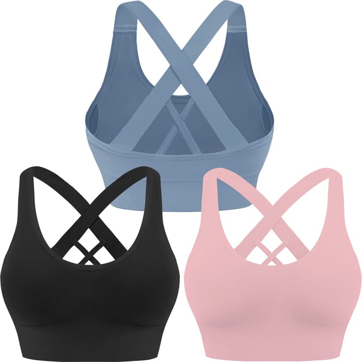 Evercute Cross Back Sport Bras Padded Strappy Criss Cross Cropped Bras for  Yoga Workout Fitness : : Clothing, Shoes & Accessories