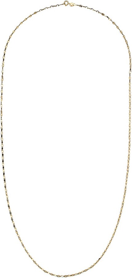 Italian Gold 14K Mirror Chain Necklace