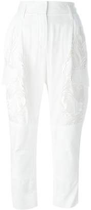 Roberto Cavalli embroidered pocket trousers