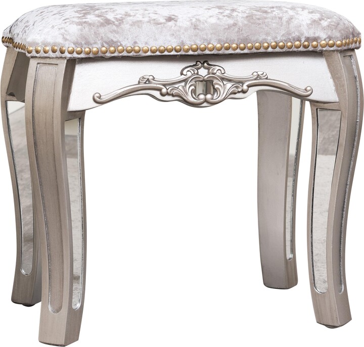Melody Maison Mirrored Dressing Table Stool Tiffany Range ShopStyle