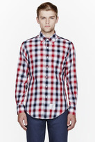 Thumbnail for your product : Thom Browne Red faded buffalo check classic shirt