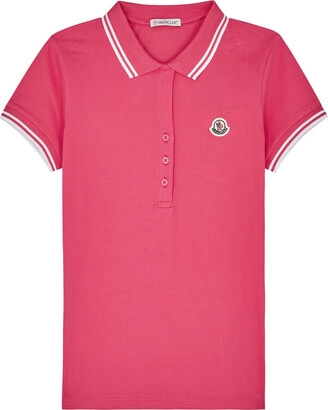 Moncler Kids Stretch-cotton Polo Shirt (8-10 Years) - Pink