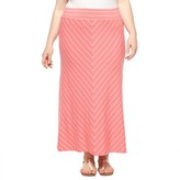 Thumbnail for your product : Ava & Viv Women's Plus Size Maxi Skirt Invert Stripe