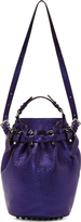 Thumbnail for your product : Alexander Wang Nile Blue Metallic Leather Diego Bucket Bag